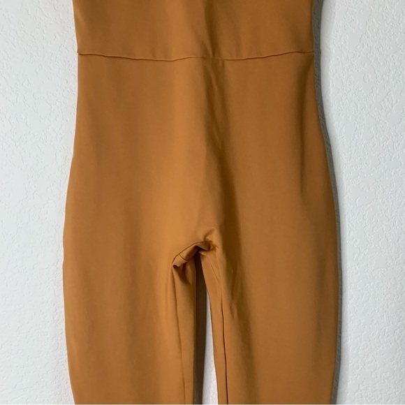 Girlfriend collective brown scoop unitard one piece XS - Picture 3 of 9